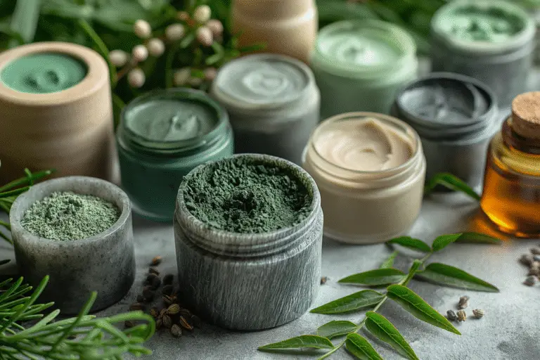 benefits of using natural-skin care products AI generated set of cosmetics